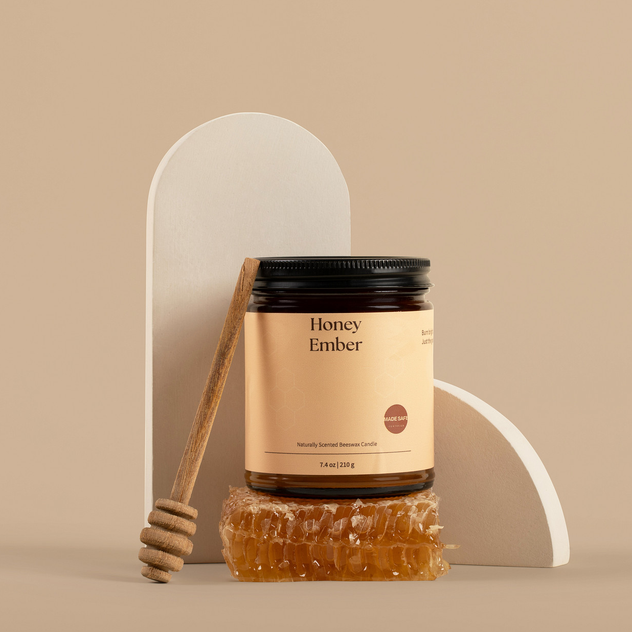 Fontana Candle Co. Honey Ember Beeswax Candle MADE SAFE