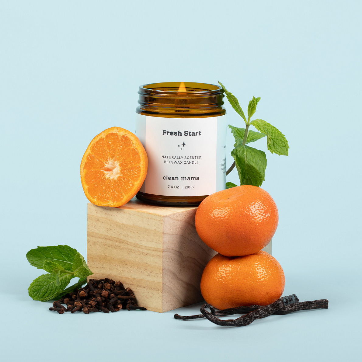 Fontana Candle Co Essential Oil Candle Fresh Start by Clean Mama MADE SAFE