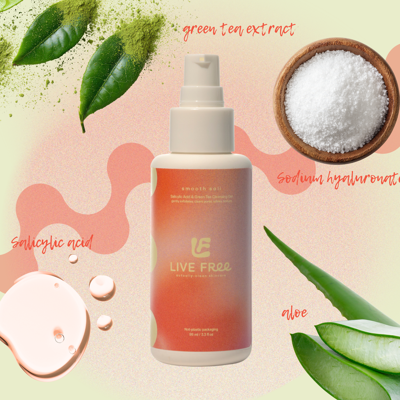 Live Free Skincare Smooth Sali Ingredients MADE SAFE
