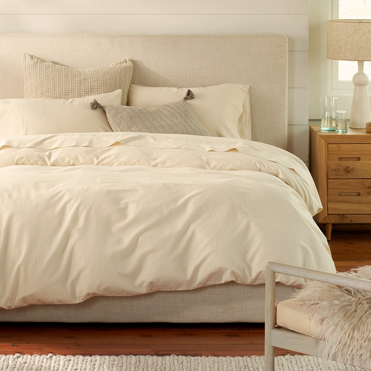 Coyuchi Organic Sateen Duvet Cover 300 Thread Count MADE SAFE