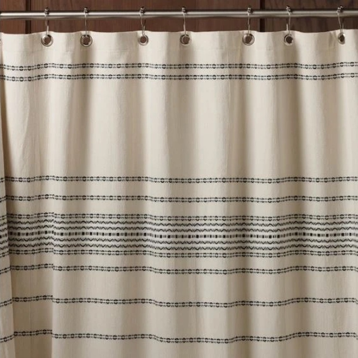 Coyuchi Rippled Stripe Organic Shower Curtain MADE SAFE
