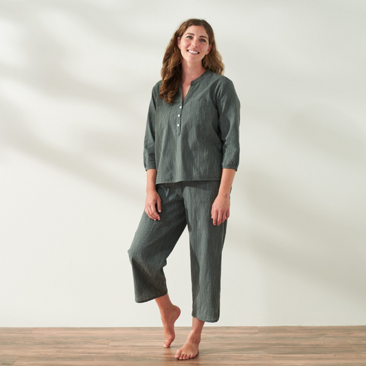 Coyuchi Women's Laguna Organic Popover Top MADE SAFE