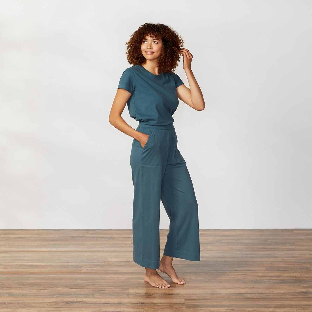 Coyuchi Women's Solstice Organic Wide Leg Crop Pant MADE SAFE