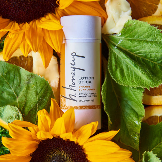 H Honeycup Lotion Stick Orange Sunflower MADE SAFE