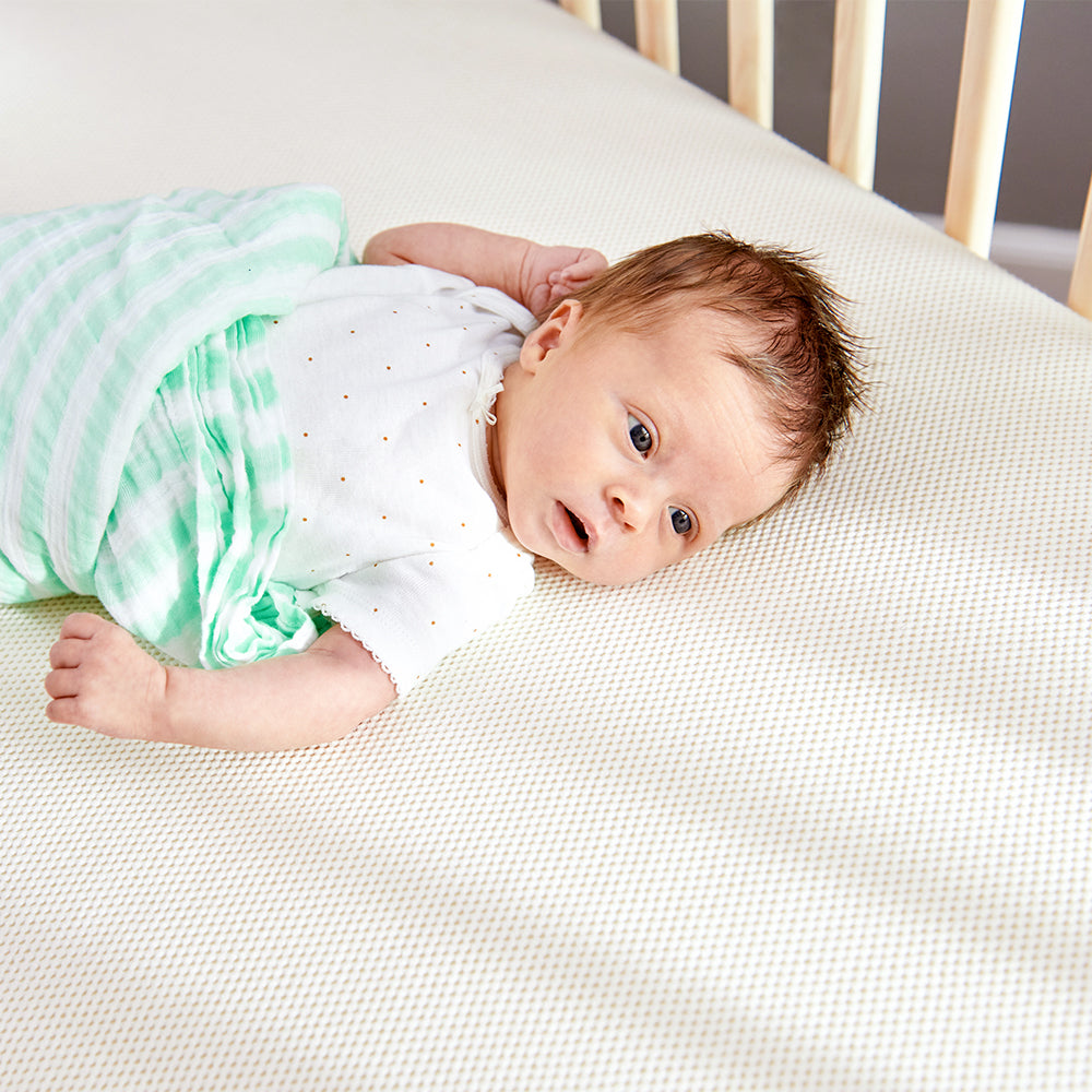 Naturepedic Organic Breathable 2-Stage Crib Mattress Lifestyle MADE SAFE