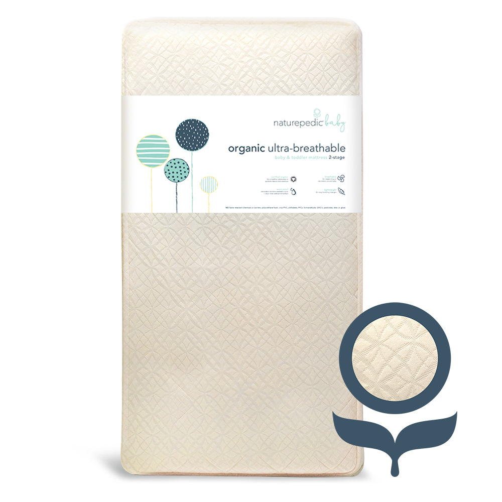 Naturepedic Organic Ultra-Breathable 2-Stage Crib Mattress MADE SAFE
