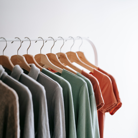 shirts hanging up