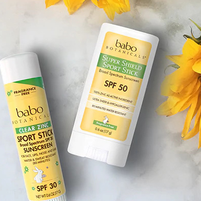  Babo Botanicals Super Shield SPF 50 Stick Sunscreen - 70%  Organic Ingredients - Natural Zinc Oxide - For all ages - NSF & MADE SAFE  Certified - EWG Verified - Water