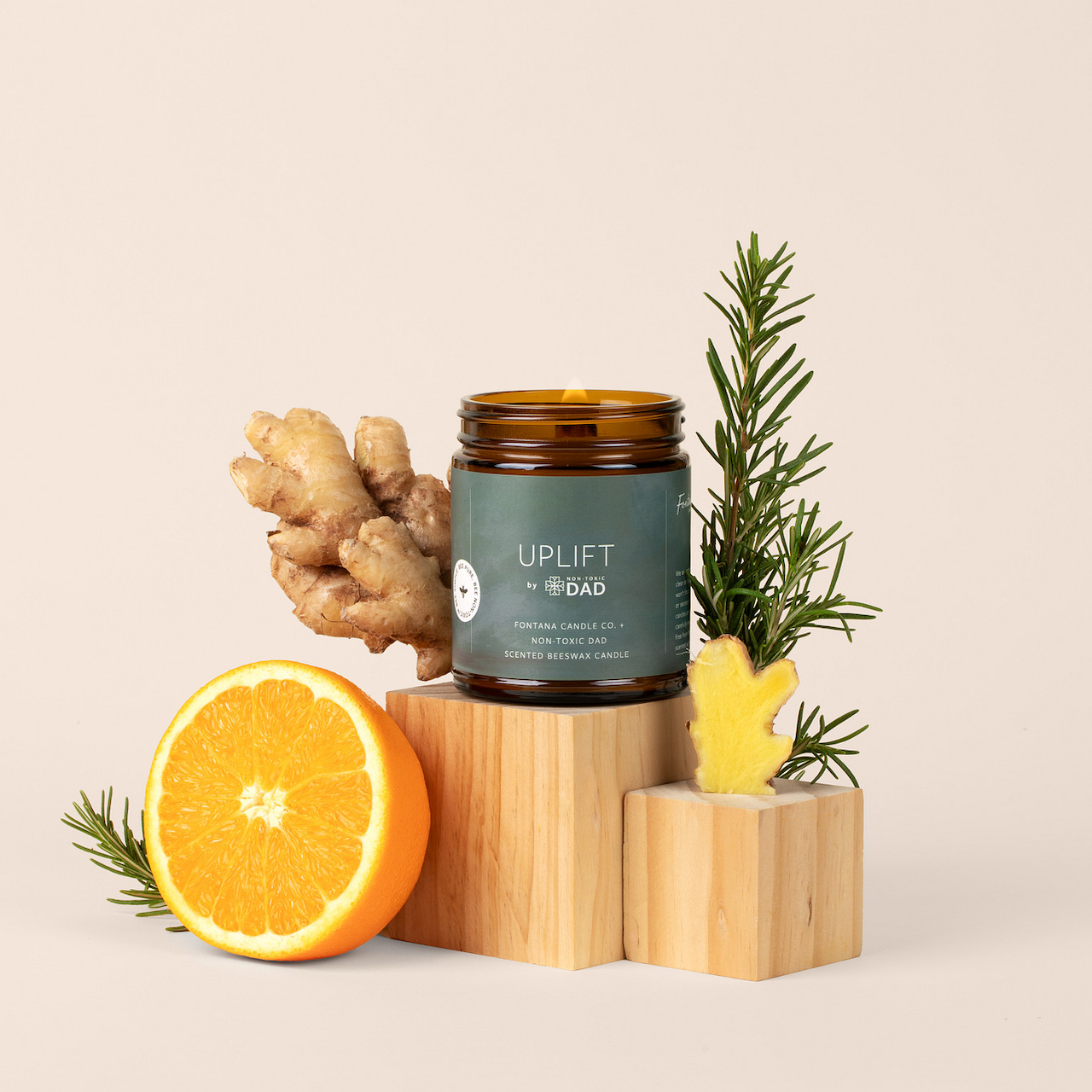 Fontana Candle Co Uplift by Nontoxic Dad Essential Oil Candle MADE SAFE