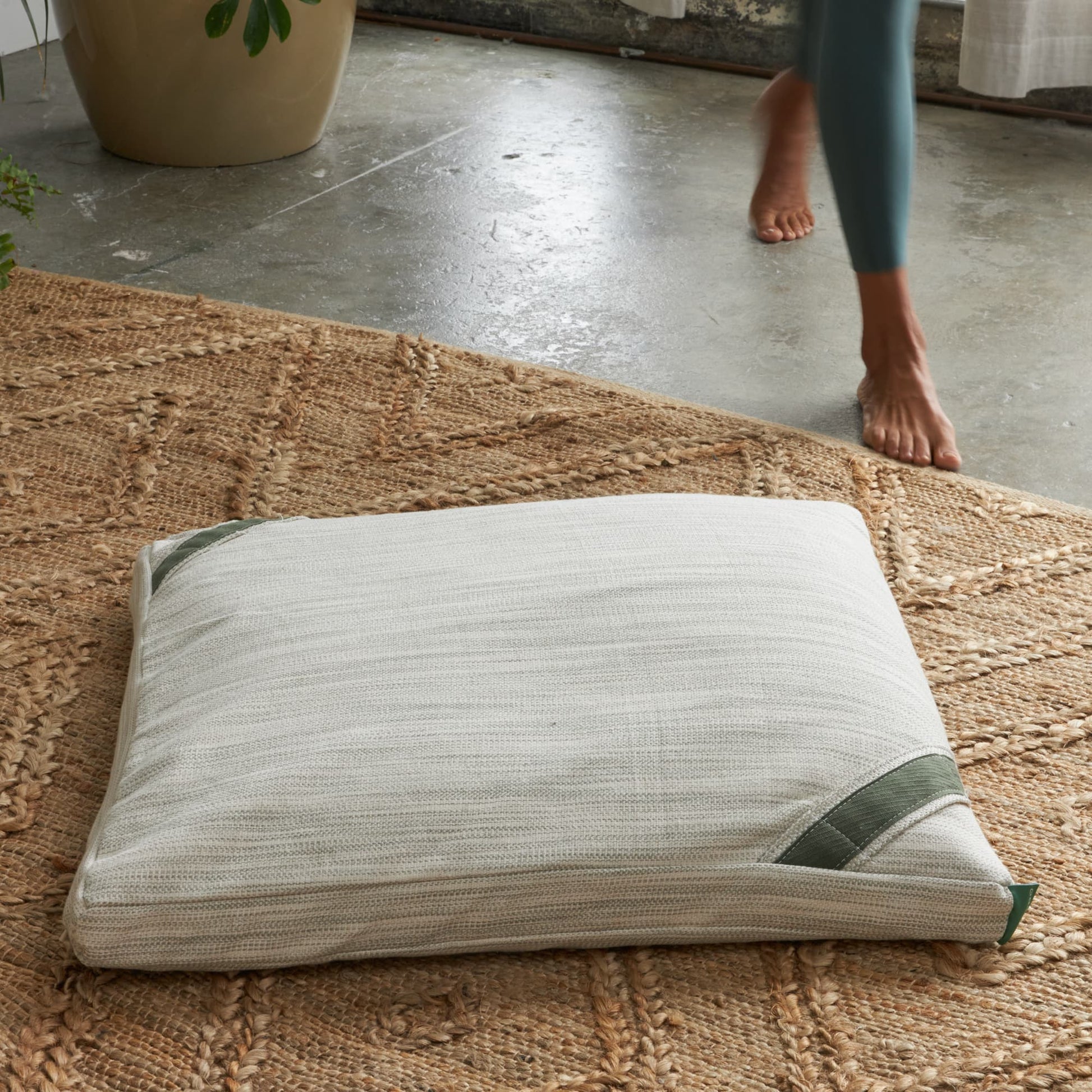 Avocado Organic Square Yoga Meditation Pillow MADE SAFE