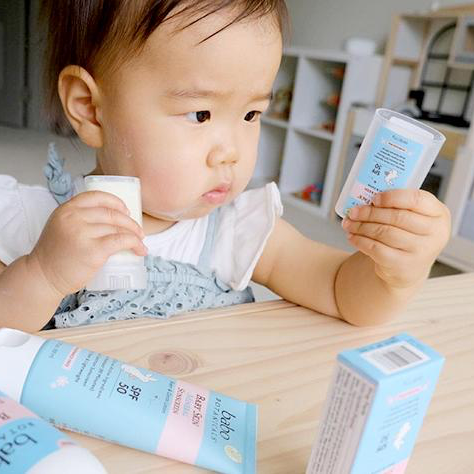 Babo Botanicals Baby Face Mineral Sunscreen Stick SPF 50 Fragrance Free Lifestyle MADE SAFE