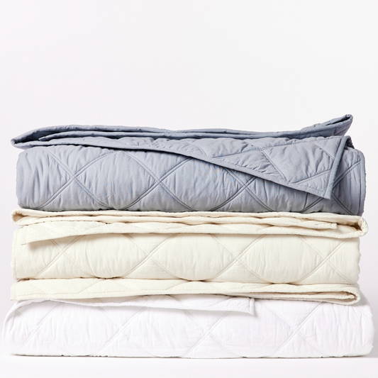 Coyuchi Organic Diamond-Stitched Cotton Comforter MADE SAFE