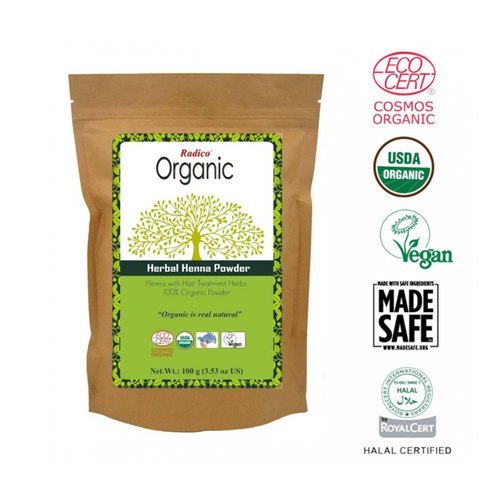 Radico Colour Me Organic Herbal Henna Powder Packaging MADE SAFE
